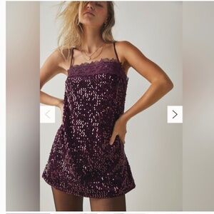 NWOT Free People That Girl Sequin Slip Dress